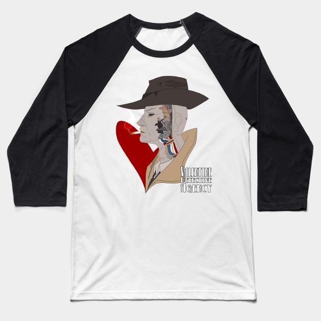 Valentine Detective Agency Baseball T-Shirt by YamiSnuffles